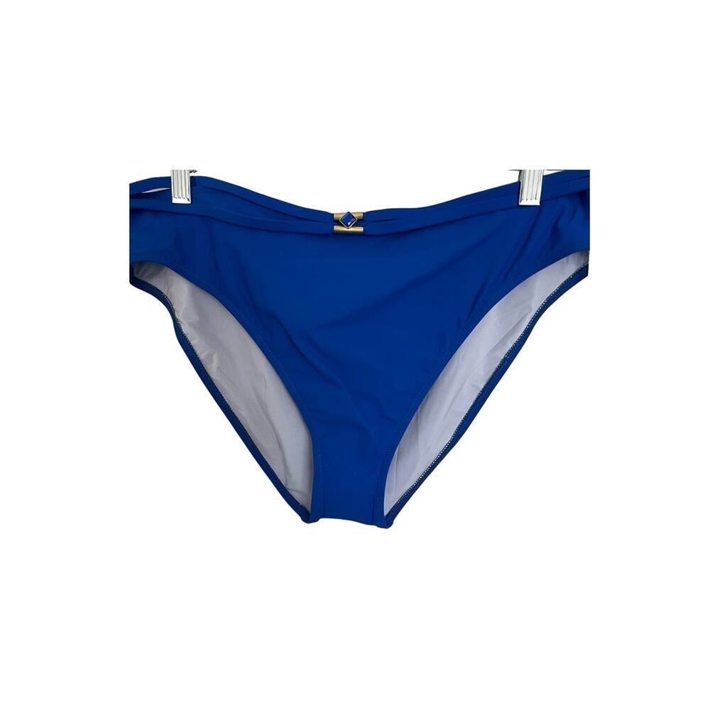 Gottex Bikini Bottom Womens Size 14 GTX Sapphire Blue Jeweled Resort Wear NWT